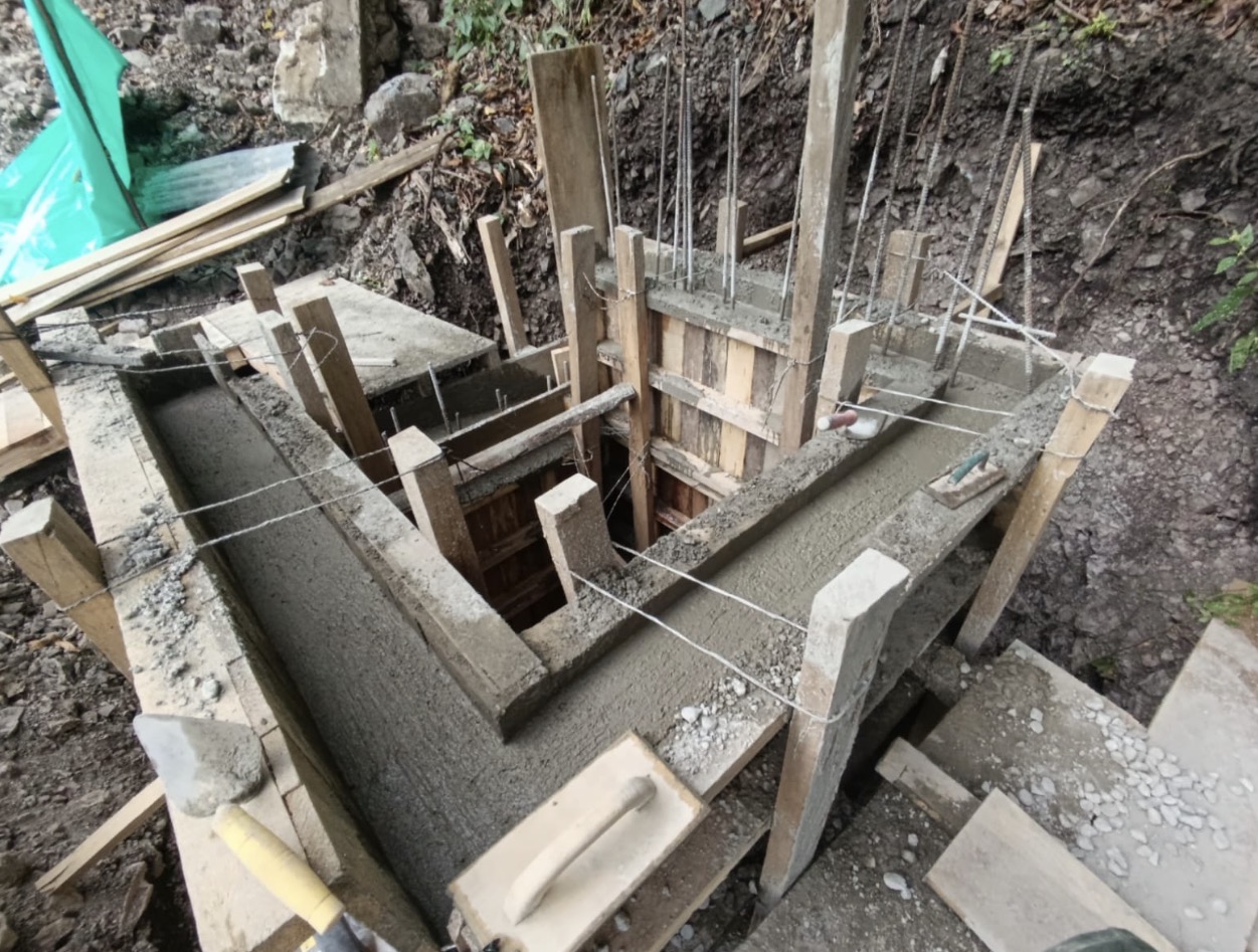 Cimentación y estructura de concreto
