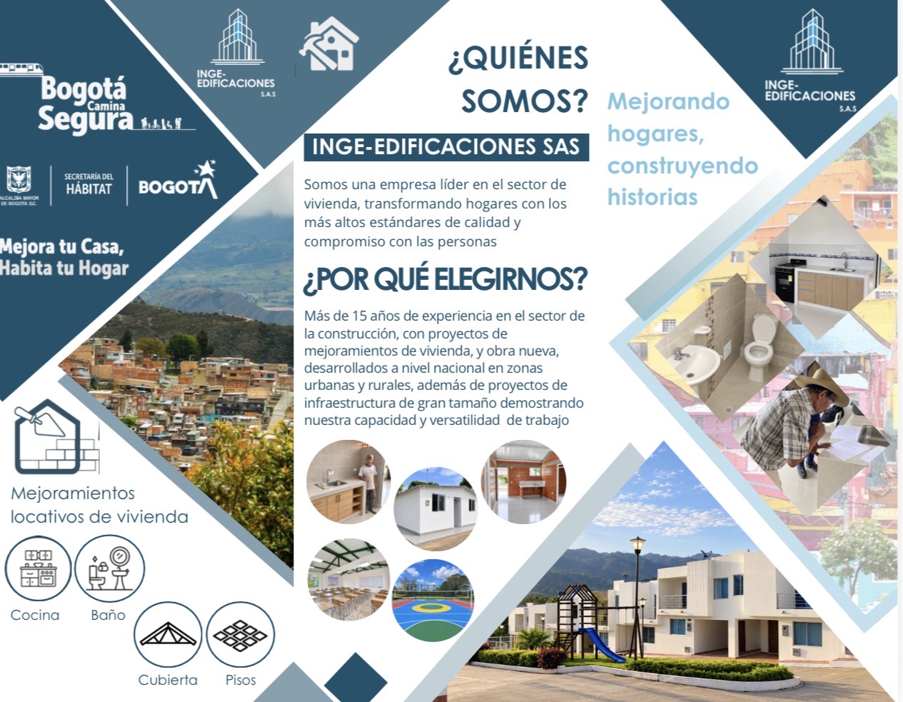 Quiénes somos INGE-EDIFICACIONES S.A.S. y logos corporativos