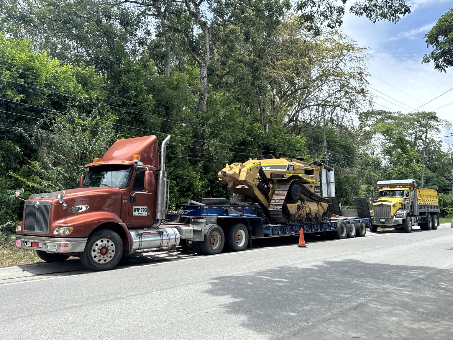 Caterpillar en cama baja