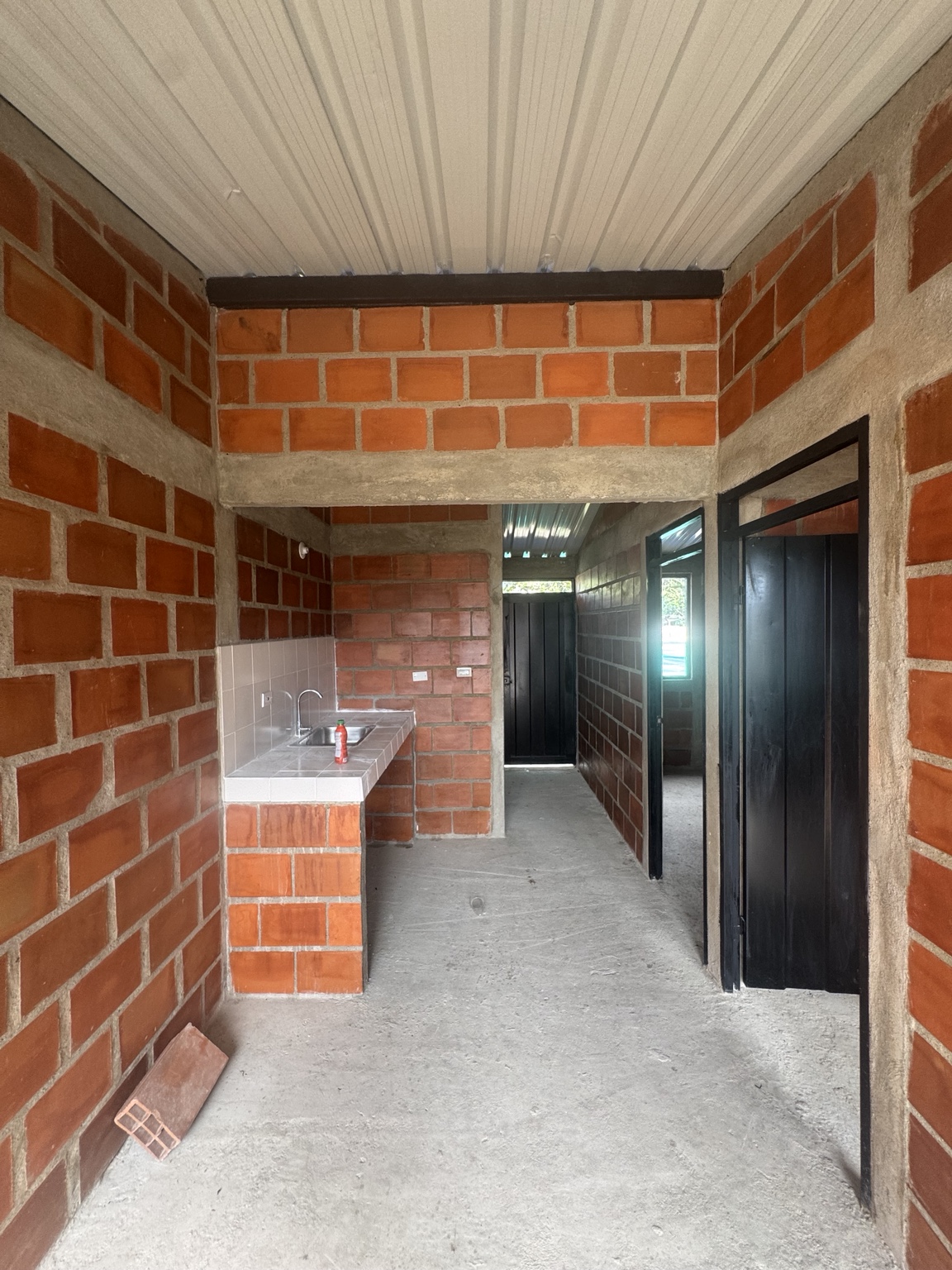 Interior de vivienda en obra